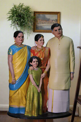 Family 3d miniature - 4 Persons