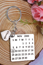 Calendar Keychain - steel